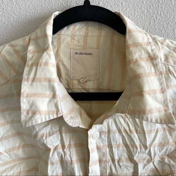 LIFE AFTER DENIM Striped Yellow Button Up - Picture 7 of 7